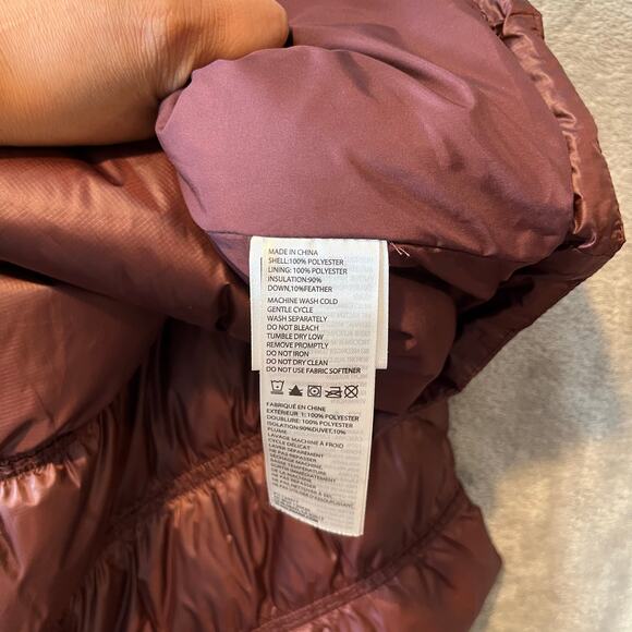 prAna Women's‎ Milly Quilted Puffer Vest Size Small Dark Burgundy Purple - Picture 7 of 8